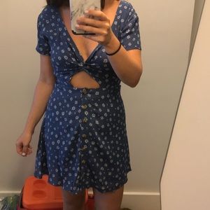 Floral navy dress